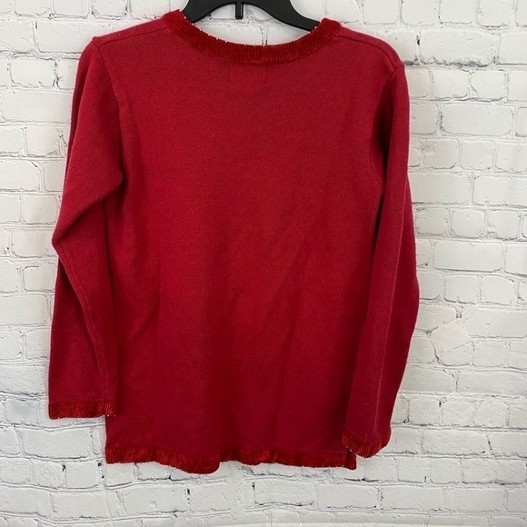 The Quaker Factory Sequin Flag Sweater small - Picture 5 of 5